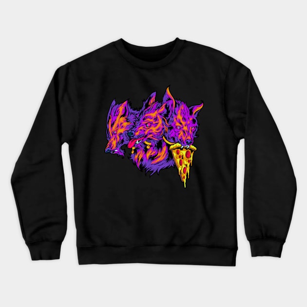 Alternate Color Edition Cerberus Good Boy Pizza Doggo Crewneck Sweatshirt by Austin Plug & Tunnel Co. 